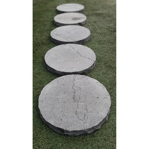 [레드조경] 현무암 원형 40cm 두께 5cm, 12kg, 8개