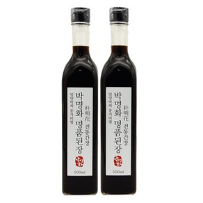 박명화 전통간장 (씨간장 첨가 고급 겹장 한식국간장 국산콩100%) 500ml