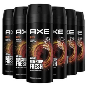 AXE 데오드란트 바디 스프레이 머스크 MUSK, 6개, 150ml