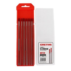 크레토스 텅스텐봉(TIG) WT20 토륨 2.0mm (10개입), 10개