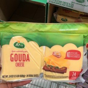 ARLA 알라 고다 슬라이스 치즈 680g 아이스팩 포장