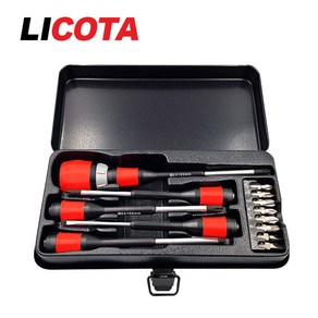 리코타(LICOTA) 13 IN 1 교체형 라쳇드라이버세트 ASD-169K28 주먹드라이버 일자 십자, 1개