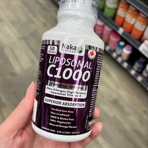 Naka Platinum 리포소말 비타민 C 영양제 LIPOSOMAL C1000 1000mg 250mL, 1개