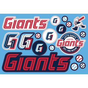 [롯데자이언츠] 야구 KBO 응원봉 자동차 스티커, 1장, 롯데자이언츠 반사UV
