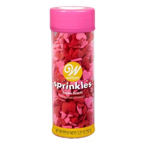 Wilton Jumbo Heat Spinkles - 3.25 oz. Wilton 점보 하트 스프링클 - 3.25 oz., 1개, 92g