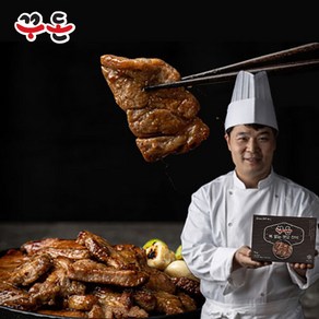 꾸돈 양념 돼지갈비 뼈없는 갈비 - 1kg 2kg, 1개