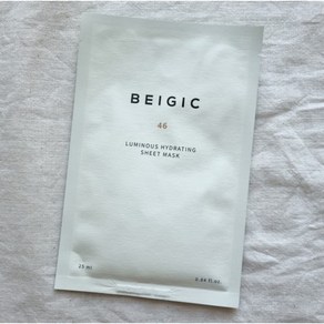 베이지크 루미너스 하이드레이팅 시트마스크 1p BEIGIC Luminous Hydating Sheet Mask vegan pack 시트팩 마스크시트팩 피부저자극 마스크팩시트, 1개, 1개입