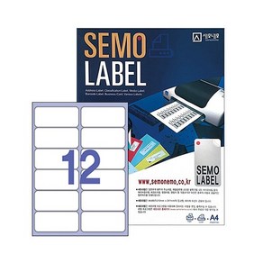 세모네모 전산라벨 C-3052 물류라벨(100매)/12칸