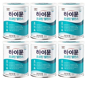 일동후디스 new 하이뮨 프로틴밸런스 6통+보틀1개+스푼2개, 304g, 6개