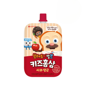 브레드이발소 키즈홍삼 사과당근 100ml 20팩 건강한 음료, 20개