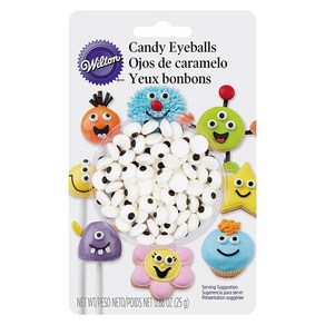 Wilton 할로윈 눈알 캔디 25g Edible Candy Eyeballs, 1개