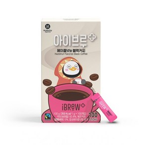 공정무역 아이브루 플러스 헤이즐넛향 100개입 (펭수기획), 100g, 100개