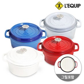 리큅 인덕션 더치오븐 무쇠냄비 LPI-22, 22cm, 레드, 1개