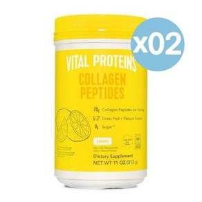 Vital Poteins 바이탈 프로틴 콜라겐 펩타이드 레몬 313g 2팩 Collagen Peptides - Lemon, 2개