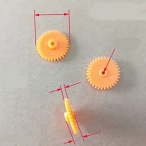 전동기기어 모터기어 (1.95*4.3*16.8mm) 1pcs 32T 톱니기어 플라스틱기어 톱니바퀴 cc-tg98, 10개