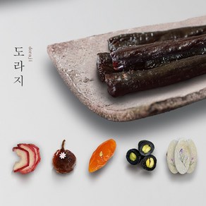 자윤이네꽃뜰 도라지정과 310g 콩고물 명절선물 보자기포장 상견례 답례품 세트, 기본 박스, 1개