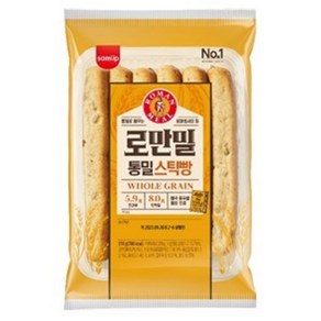 삼립 로만밀) 통밀 스틱빵6개입 (210g) *4봉/무료배송, 4개, 210g