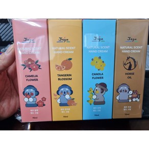 J2 Jeju(제주) 동백 한라봉 유채 마유 4종 핸드크림(70ml x 4EA), 70ml, 1개