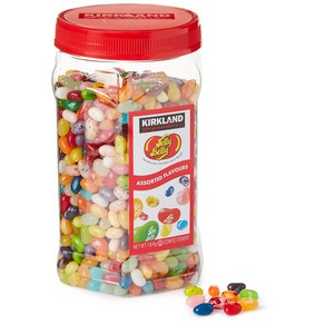 Kikland Jelly Belly Bean Bulk Ja 1.8kg 45 flavous Sweets 커클랜드 젤리 벨리 빈 대용량 용기 1.8kg 45가지 맛 과자, 1개