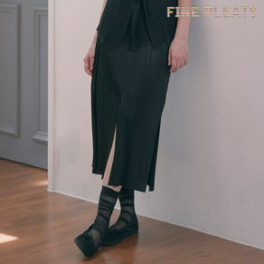 [FINE PLEATS] 피네 플리츠 포켓 펜슬 스커트 블랙