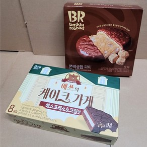 비알 쫀떡궁합파이 +해태 예쓰의 케이크가게 에스프레소&크림맛 544g, 1개