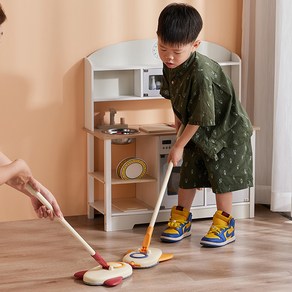 [실버플라워]어린이 청소밀대 미니 밀대 미니 청소용 밀대 240603-001, 블루, 1개