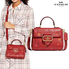 코치 몰간 탑 핸들 피니 모란꽃 사첼 CE573 Mogan Top Handle Satchel Peony