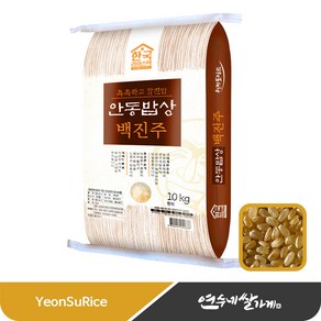 안동밥상 백진주 한국라이스텍 찰진 맛있는 쌀 현미, 1개, 10kg