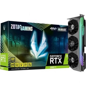 ZOTAC GAMING GeFoce RTX™ 3080 Ti AMP 홀로 12GB GDDR6X 384비트 19Gbps PCIE 4.0 그래픽 카드 블랙 아이스스톰 2.0 고급, 모델명, 1개