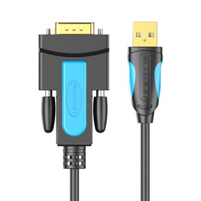 벤션 USB2.0 to RS232 시리얼 변환 컨버터 케이블, 1m, 1개