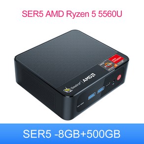 Beelink SER5 5560U WiFi6 미니 PC 데스크탑 게이머 컴퓨터 AMD Ryzen 5 DDR4 16GB 32GB 500GB 1T SSD BT5.2 4K 60Hz 10