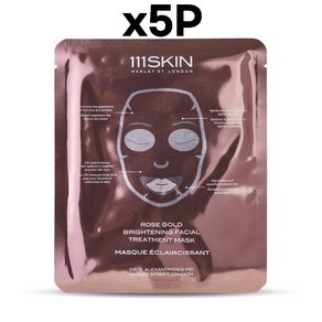 111 skin 스킨 로즈골드 브라이트닝 페이셜 마스크 ROSE GOLD MASK 5P, 5개