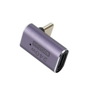 USB4.0 C to C M/F 연장 ㄱ젠더 240W 상하꺾임 스팀덱 노트북 직각