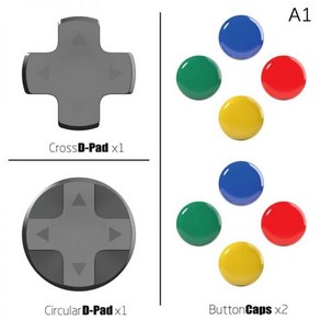 조이콘하우징 방향 키 스티커 세트 조이스틱 보호 로커 캡 엄지 그립 커버 D 패드 버튼 케이스 스위치 라이트 조이콘, A1, 1) A1