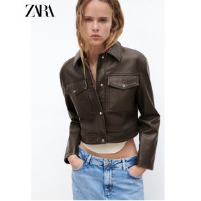 ZARA 자라 페이크 퍼 숏 자켓