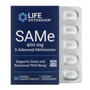 라이프익스텐션 SAMe 400mg S-아데노실-메티오닌 엔테릭 코티드 타블렛