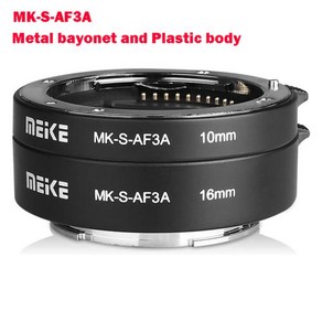 MEIKE MK-S-AF3A 금속 자동 초점 매크로 연장 튜브 어댑터 링 소니 미러리스 E 마운트 A7 카메라용 10mm, 01 MK-S-AF3A, 1개