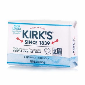 Kirks 천연 오리지널 카스티야 비누 113.4g4온스 포장은 다를 수 있음