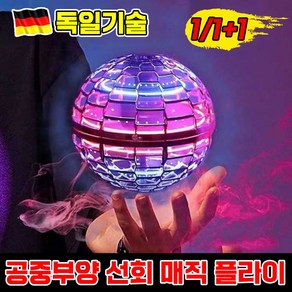 [독일기술] 플라잉 스피너 부메랑 볼 공중부양 장난감 UFO 매직 선회 완구 핸드 작동 회전 LED 장난감 스트레스 크리스마스 선물 어린이 드론 포장증정, 1개, 레드