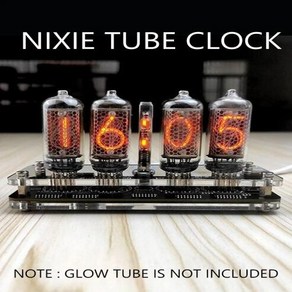 진공관시계 닉시관 닉시 글로우 튜브 IN8 디지털 원목 책상 플러그인 기본 4 자리 IN-8, 1)without tubes