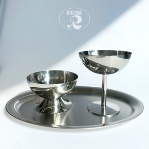 스텐 아이스크림 컵 아포카토 디저트볼 요거트 푸딩컵 칵테일잔 파르페 ( 2 TYPES ), 숏, 1개