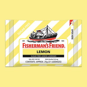 피셔맨 프렌드 레몬 슈가프리 목캔디 사탕 fisheman's fiend lemon suga fee 25g, 1개