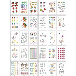 르러프 타투 미니 문신 컬러 스티커