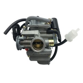 WENYAN 기화기 GY6 150CC 125CC 4 행정 스쿠터 엔진 18mm 공기 필터, 24mm, 회색, 알루미늄, 1개