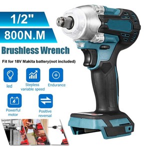 DTW300 12 800N.m. 무선 임팩트 전기 렌치 Makita 18V 배터리 전동 공구용 브러시리스 모터 드라이버 교체, 협동사, 1개