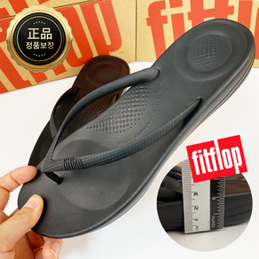 [Fitflop] 핏플랍 쪼리 플리플랍 아이쿠션 블랙 여성 슬리퍼 키높이