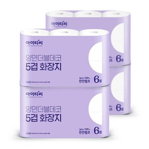 아이티씨 양면더블데코 5겹 화장지 20m 6입 x4팩, 4개, 6개입