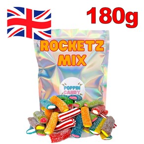 [영국발송] 180g 스웨디시 스웨덴 젤리 법스 로케츠 믹스 Bubs Rocketz Mix, 1개