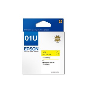 두랩 EPSON 정품잉크 T01U470 노랑 (XP-15010/830매), 1개