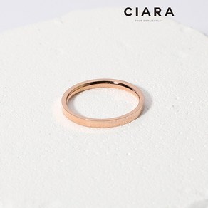 CIARA 써지컬스틸 Reggio 2mm 스무드셰잎 반지